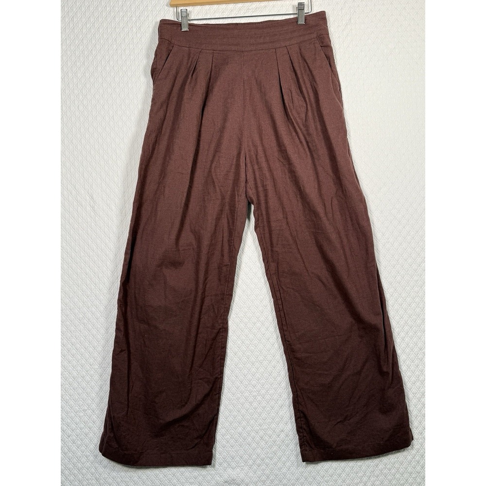 Abercrombie & Fitch Wide Leg Pants in Dark Brown